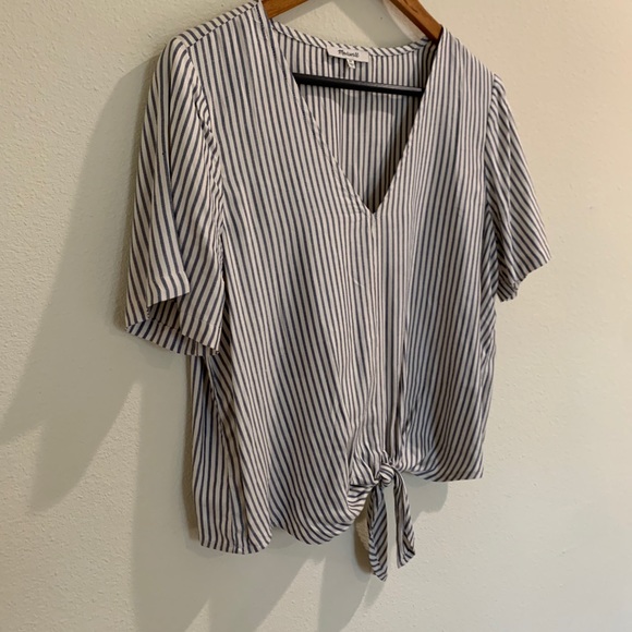 Madewell blue and white striped top - Picture 2 of 3